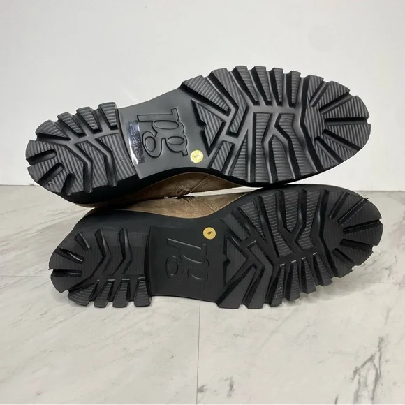 Paul Green Taupe Suede Buckle Lug Sole Boot 5 / 7.5 - Picture 16 of 16